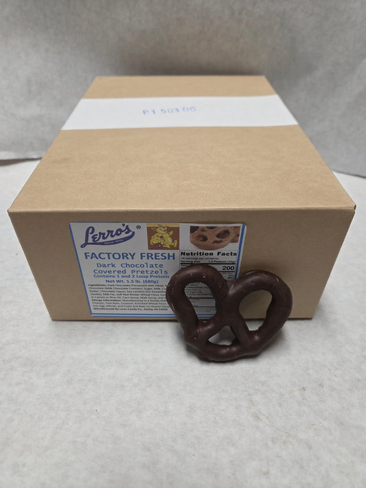 Factory Pack Dark Chocolate Covered Pretzels 1.5 lbs.